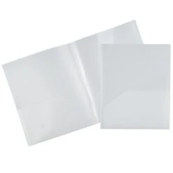 JAM Paper 6-Pocket Heavy Duty Folders, Clear, 2/Pack (389MP6cl)